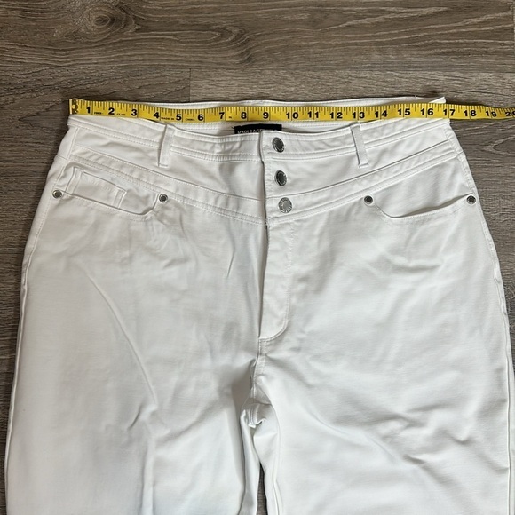 NEW KARL LAGERFELD PARIS High Rise Skinny Pants in White Sz 16 - Picture 9 of 14